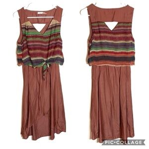 Blu Pepper Boho Dress Large Women’s Sleeveless